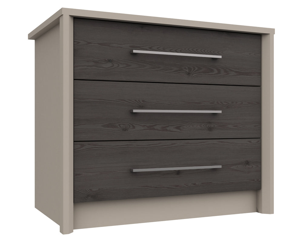 Burton Anthracite Larch 3 Drawer Chest