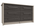 Burton Anthracite Larch 3 Drawer Double Chest