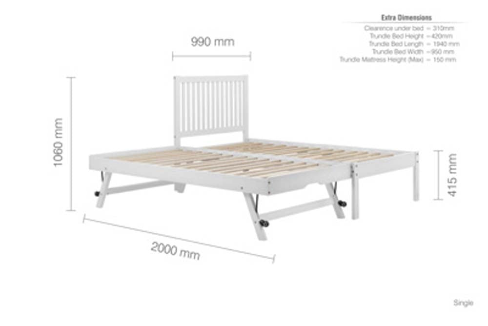 Burford White Guest Bed Frame
