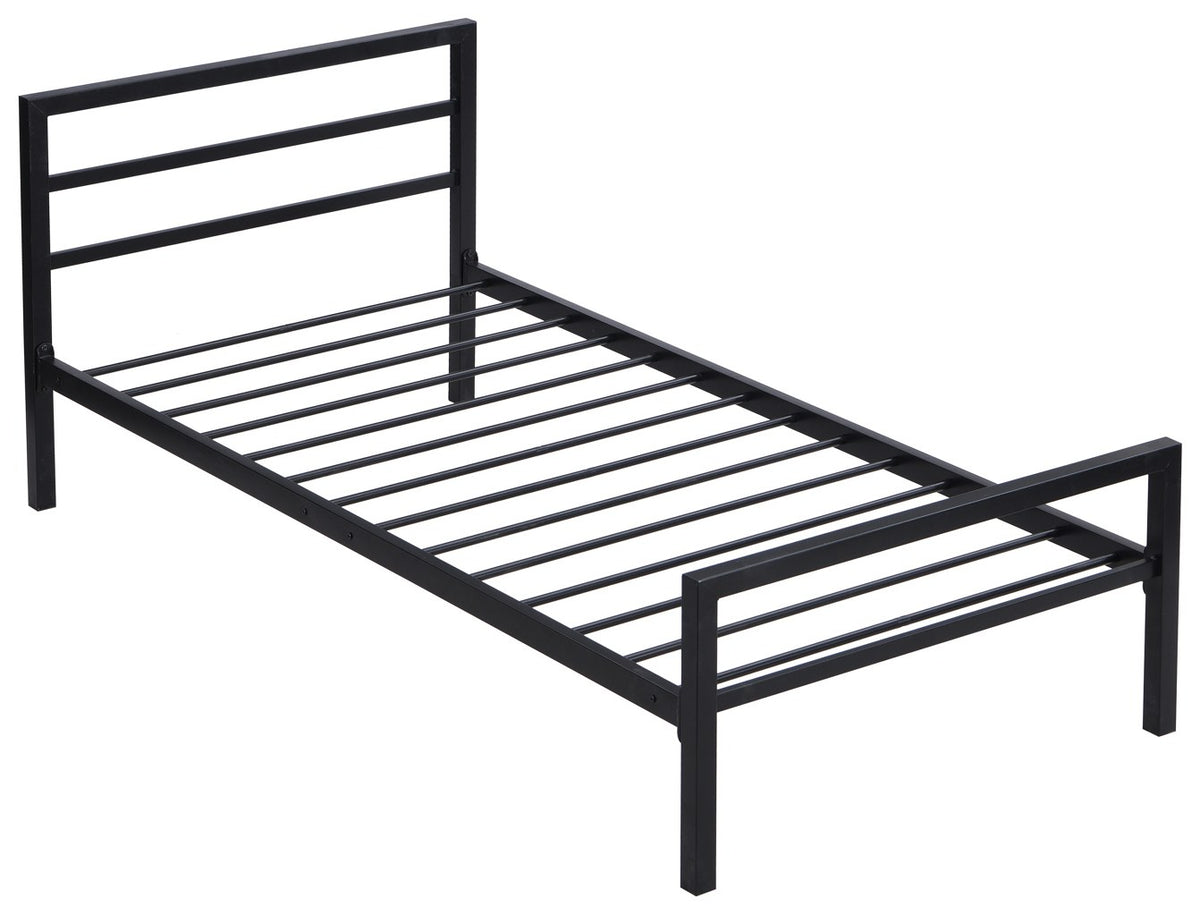 Cairo Black Metal Single Bed Frame