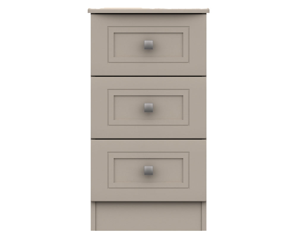 Cambridge Clay 3 Drawer Bedside