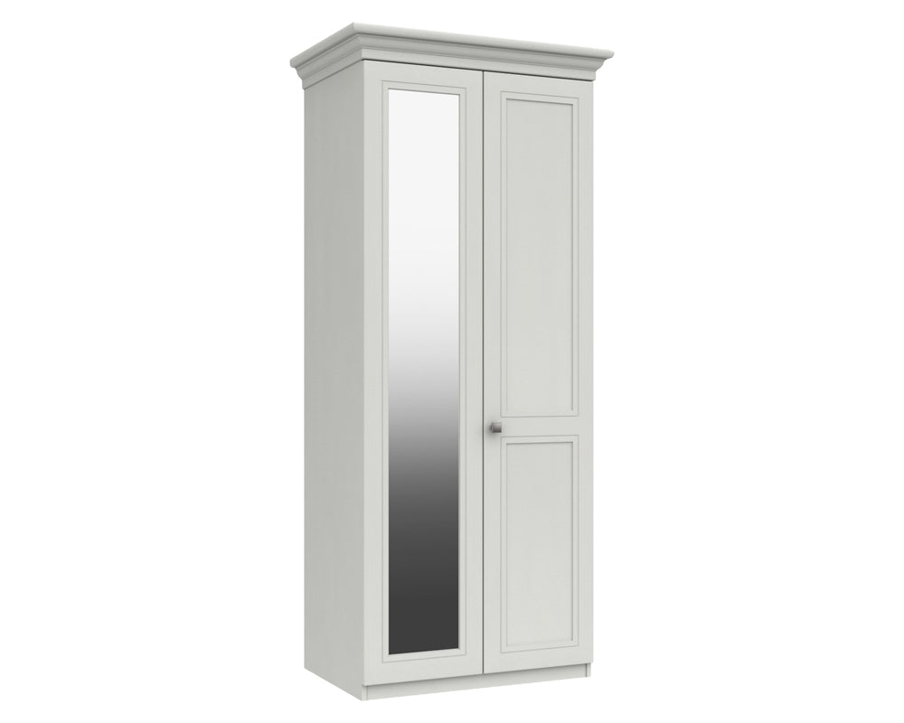Cambridge White 2 Door Wardrobe With Mirror