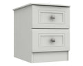 Cambridge White 2 Drawer Bedside