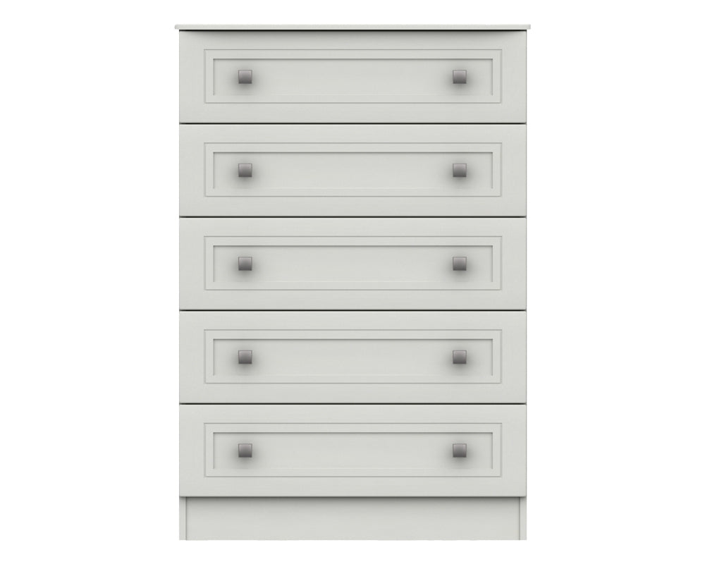 Cambridge White 5 Drawer Chest