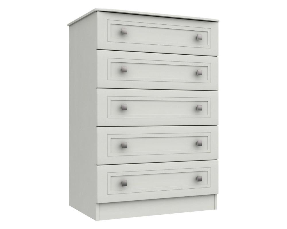Cambridge White 5 Drawer Chest