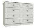 Cambridge White 4 Drawer Double Chest