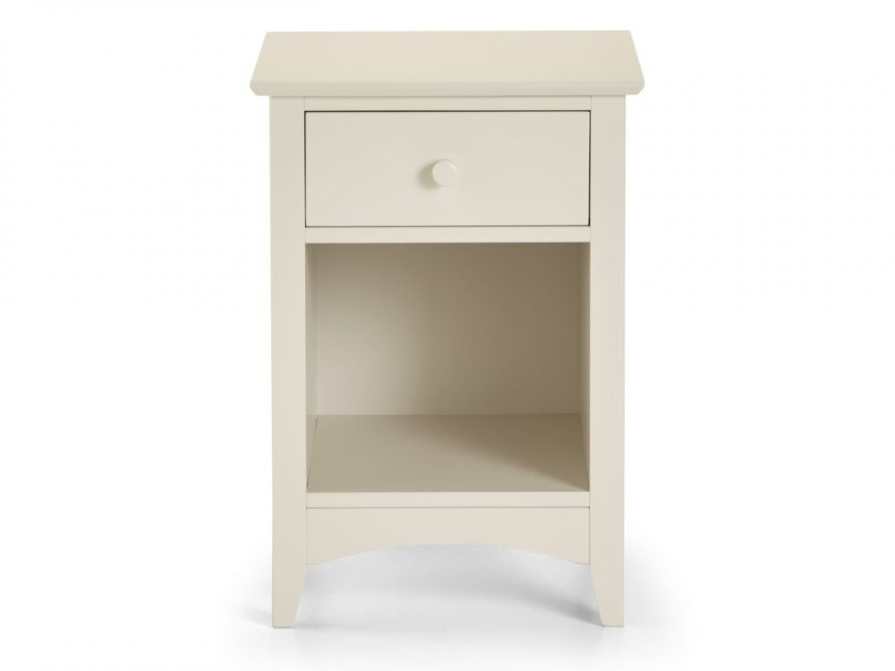 Cambell Stone White 1 Drawer Bedside Cabinet