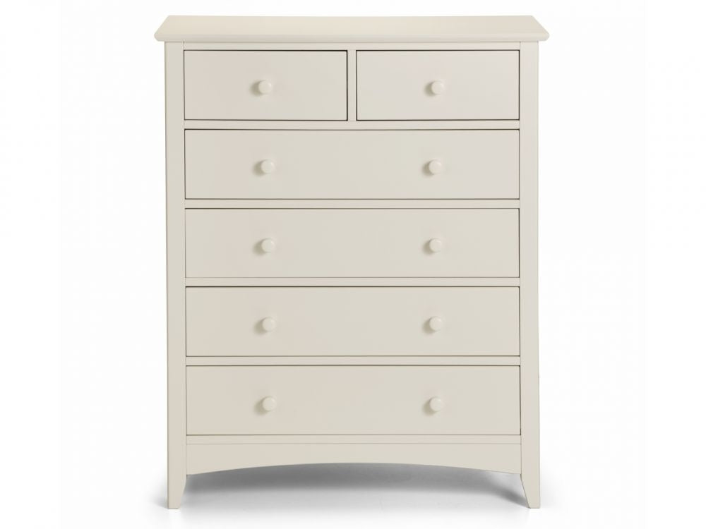 Cambell Stone White 4+2 Drawer Chest