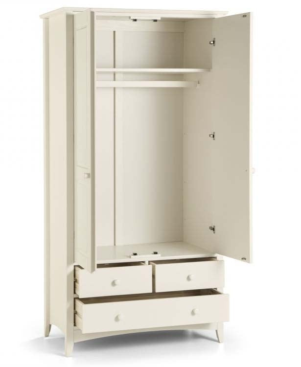 Cambell Stone White 2 Door 3 Drawer Combi Robe