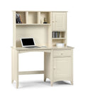 Cambell Stone White Desk With Hutch Top