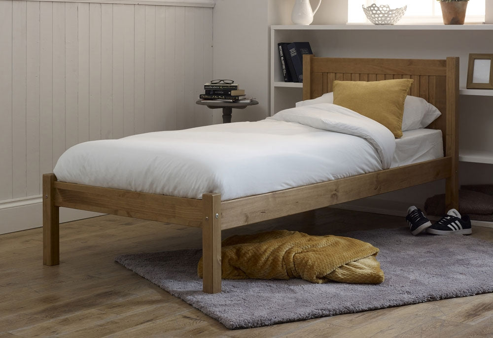 Capri Rustic Pine Three Quarter Bed Frame