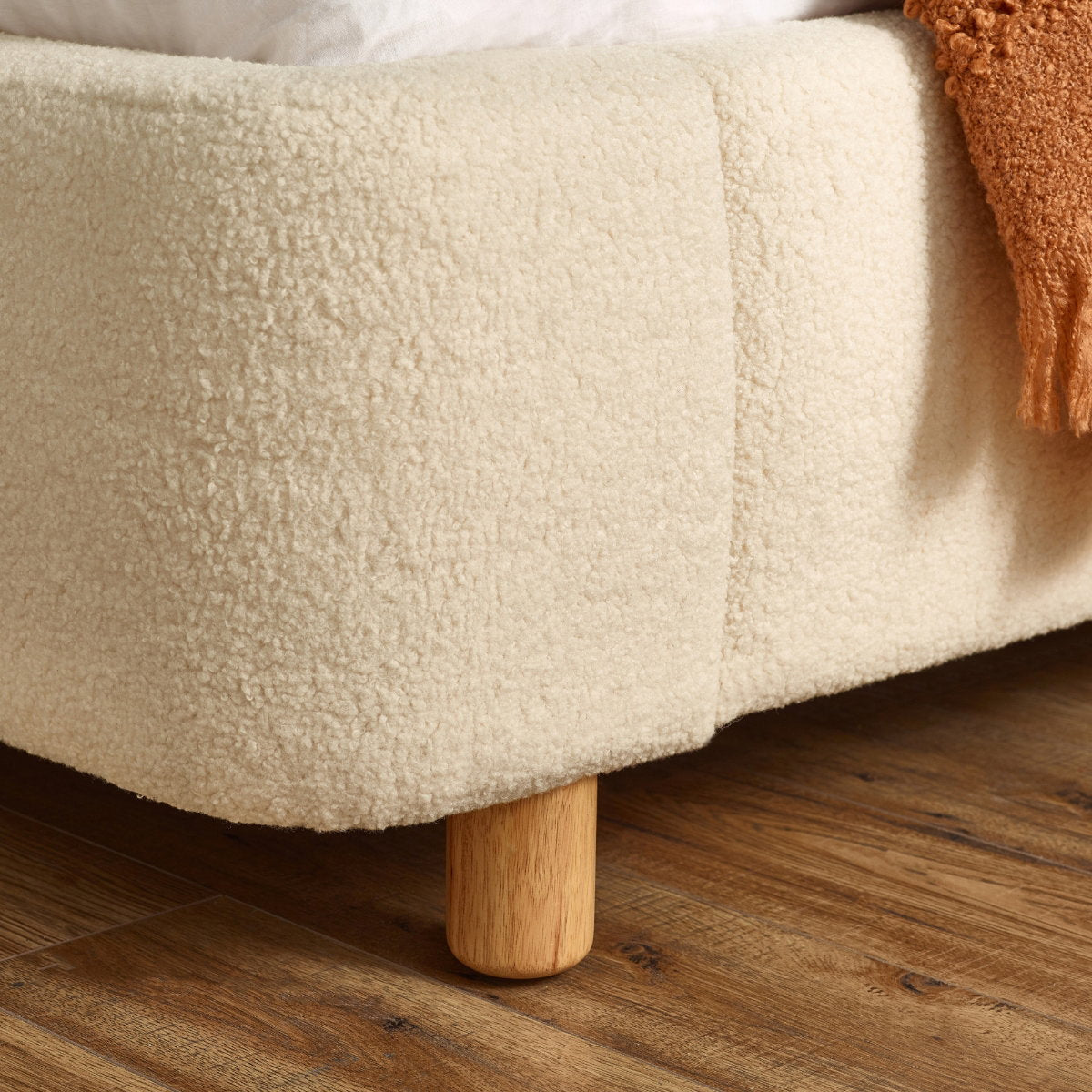 Casa king size boucle fabric close up