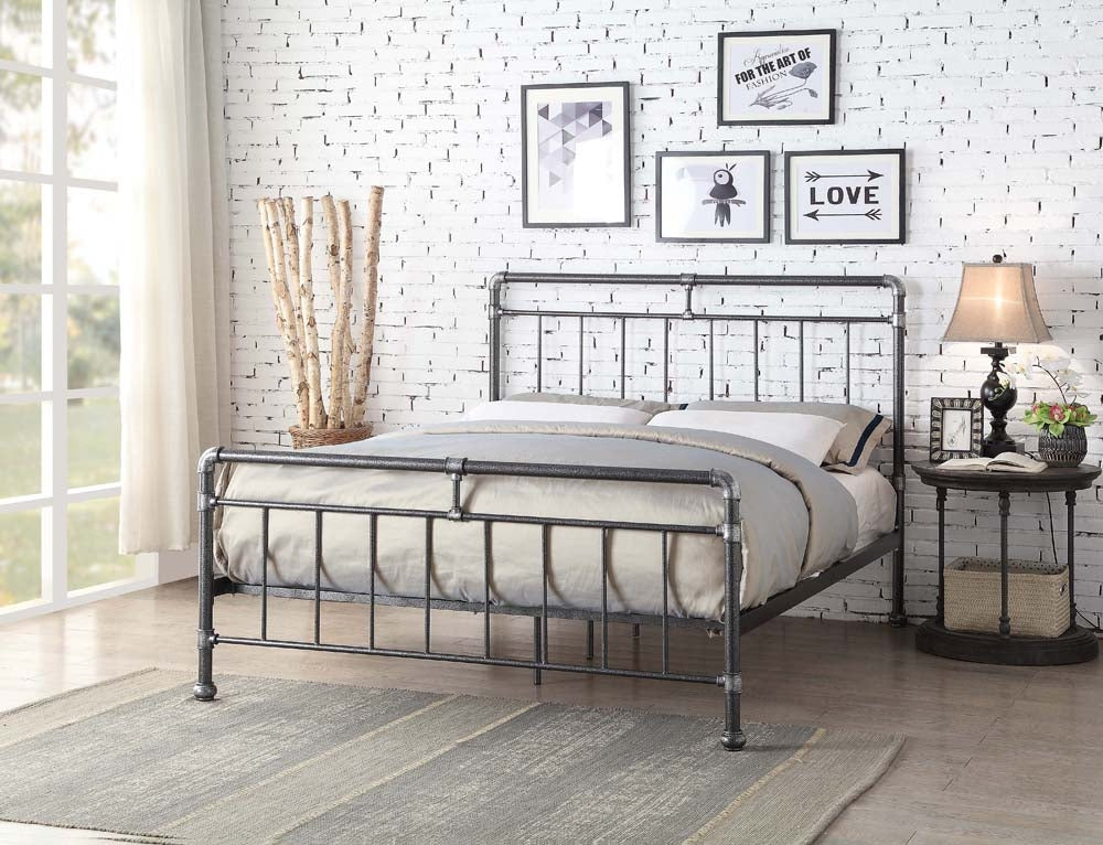 Kilcain Black Silver King Size Bed Frame