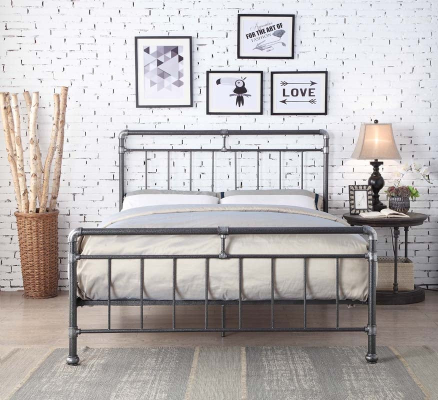 Kilcain Black Silver King Size Bed Frame