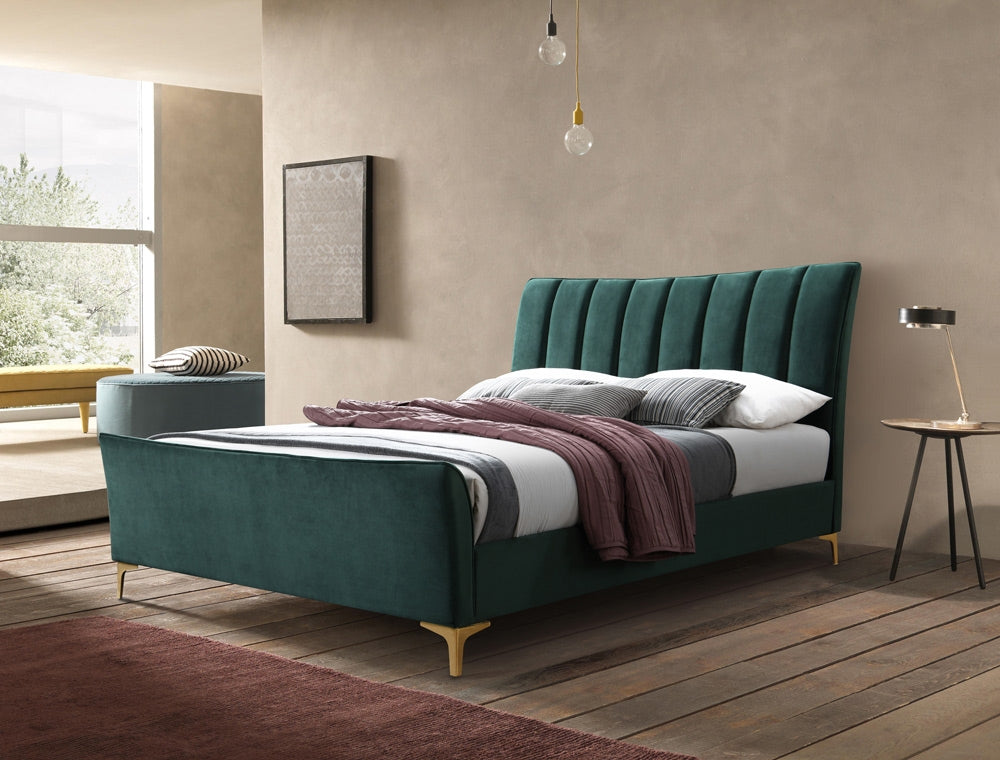 Cloud Green Double Bed Frame