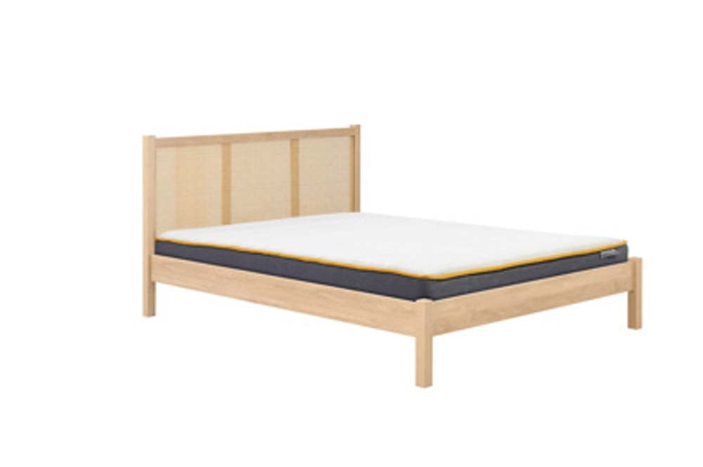 Croxon House Rattan Oak King Size Bed Frame