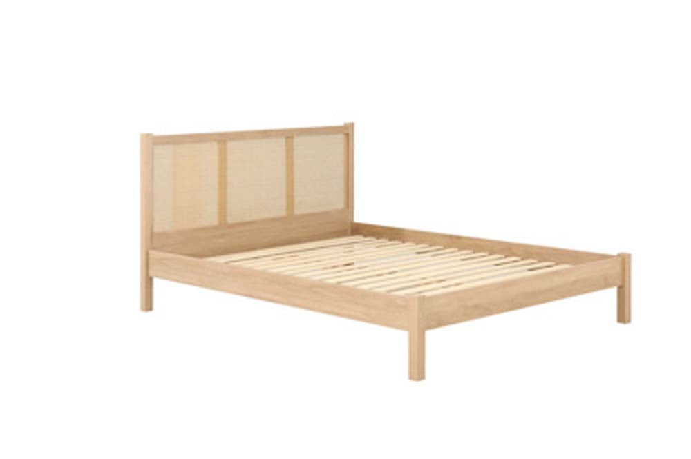 Croxon House Rattan Oak King Size Bed Frame