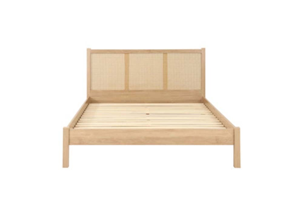 Croxon House Rattan Oak King Size Bed Frame
