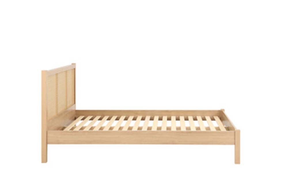 Croxon House Rattan Oak King Size Bed Frame