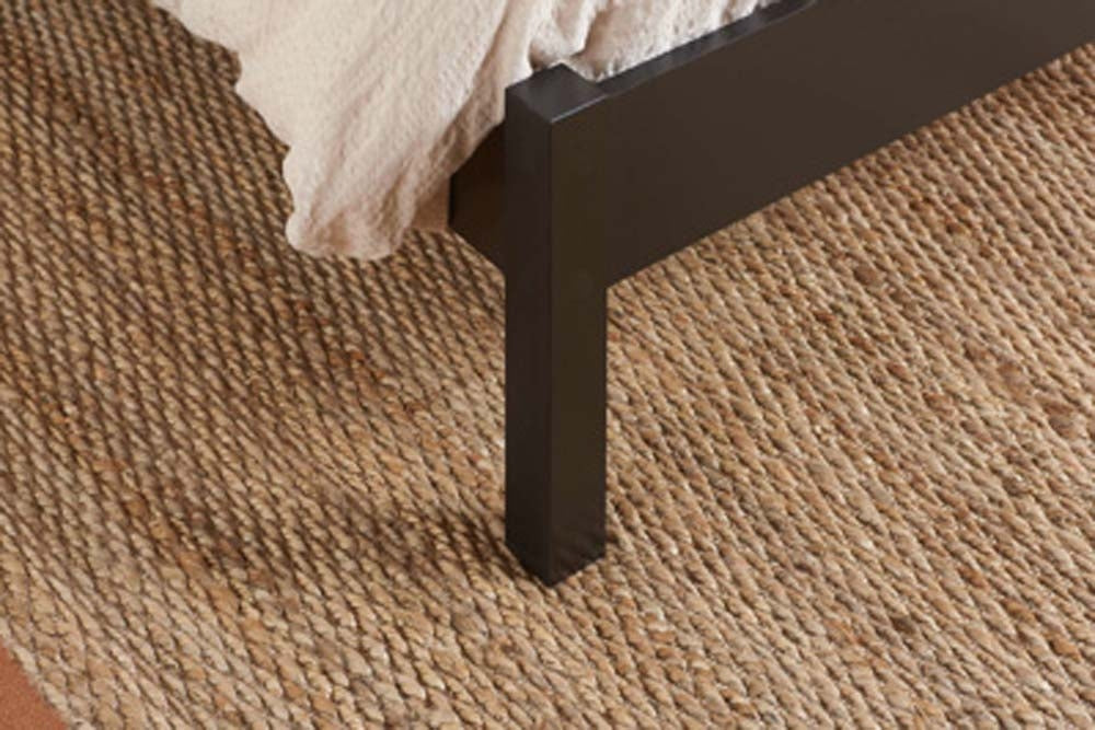 Croxon House Rattan Black Double Bed Frame