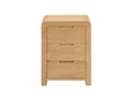 City Oak 3 Drawer Bedside Chest