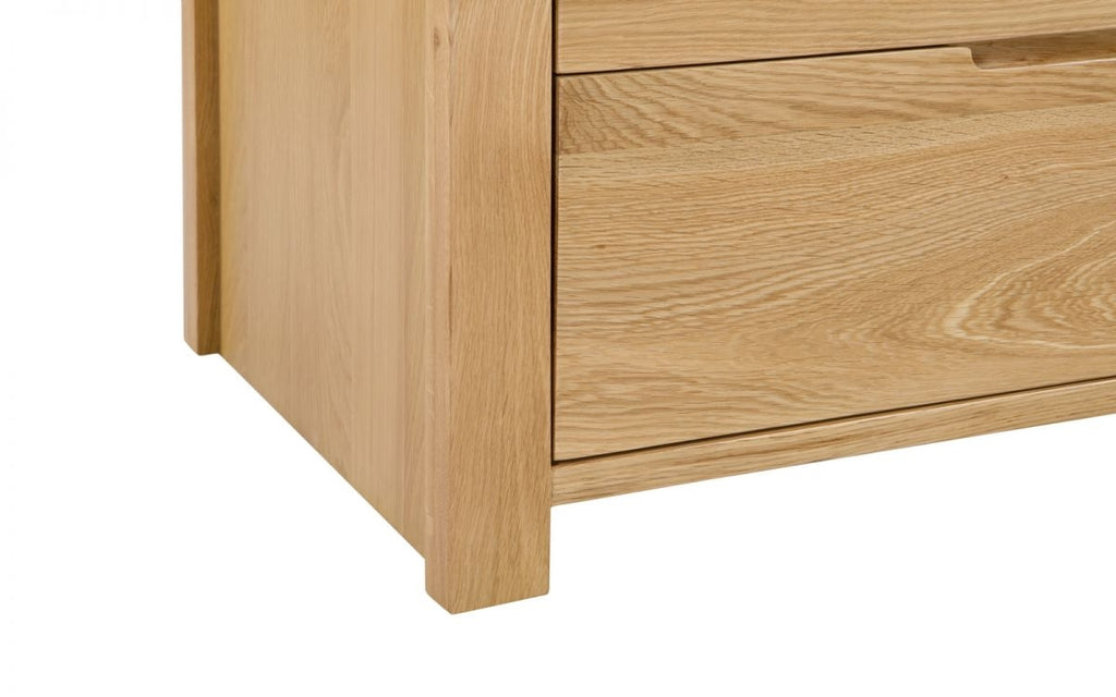 City Oak 6 Drawer Chest