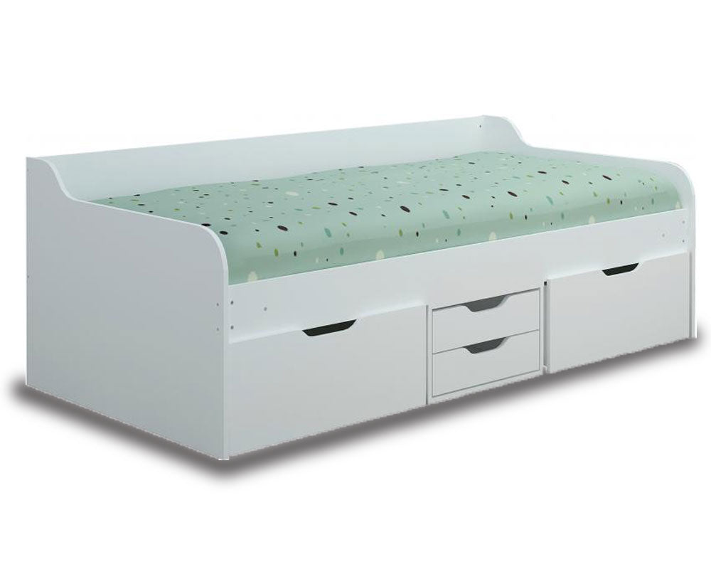 Danny White Storage Bed