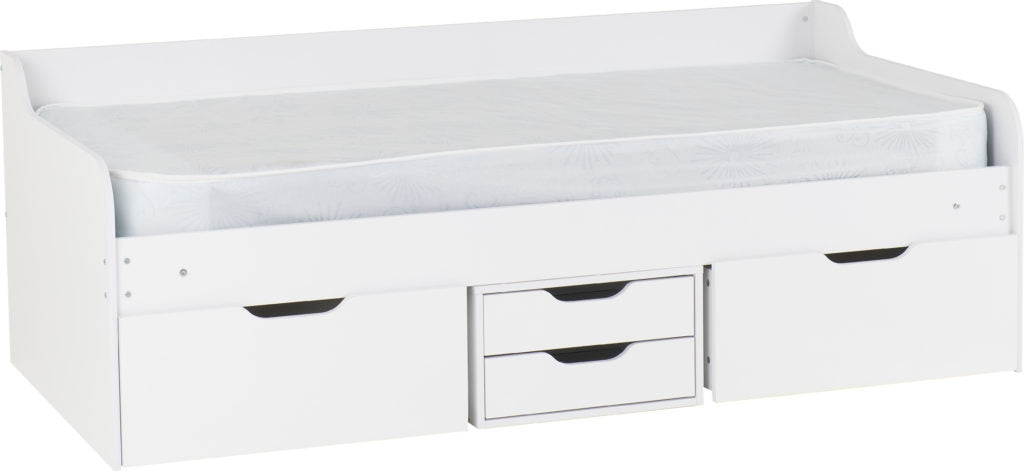Danny White Storage Bed