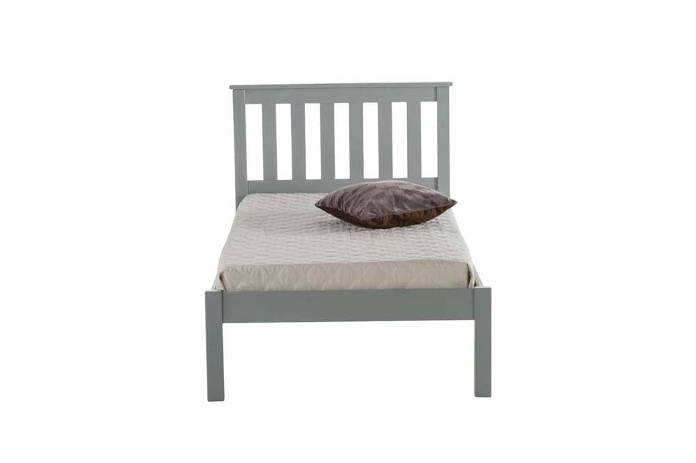 Derby Grey Wooden Single Bed Frame