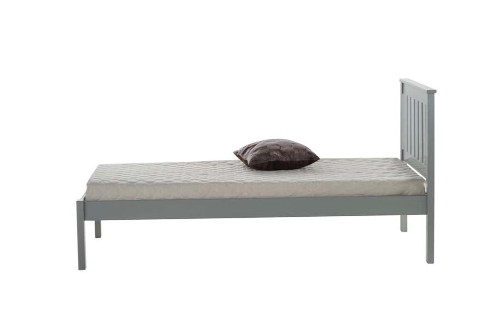 Derby Grey Wooden Single Bed Frame
