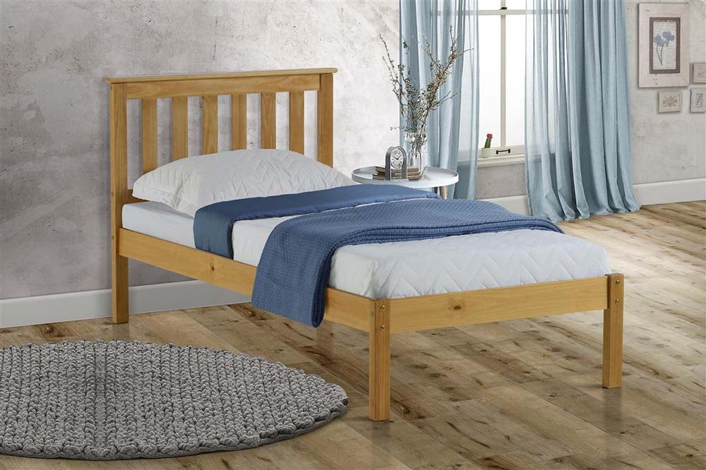 Derby Antique Pine Wooden Single Bed Frame