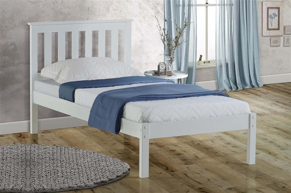 Derby White Wooden Single Bed Frame