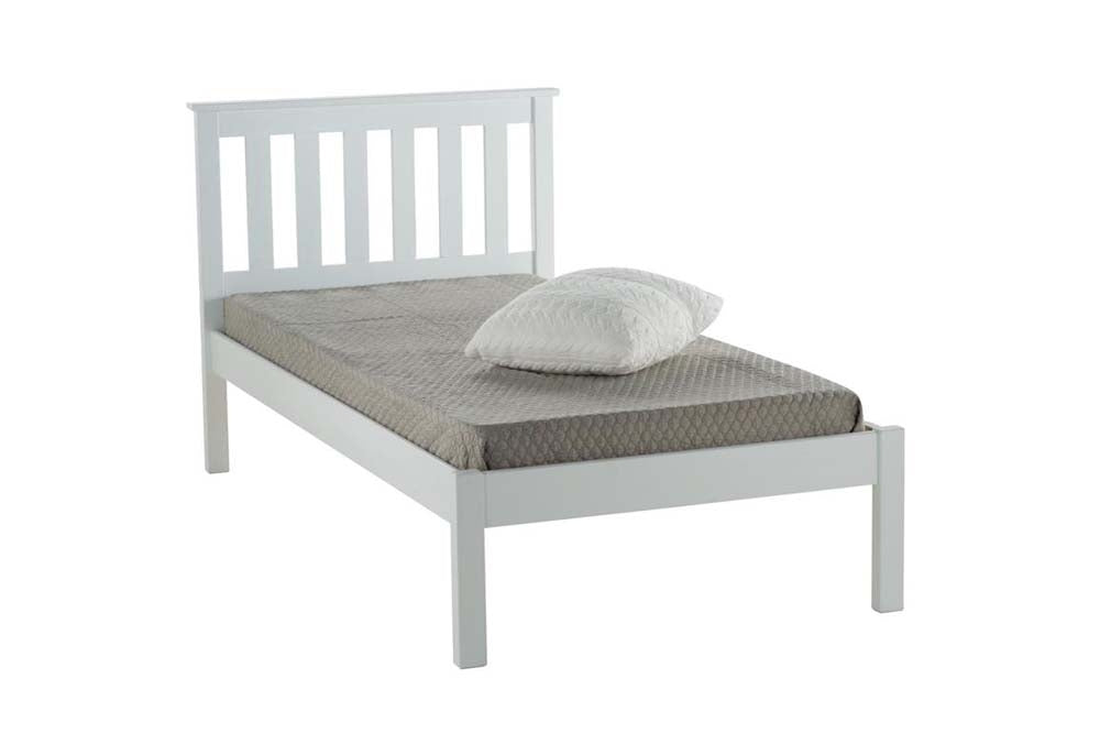 Derby White Wooden Single Bed Frame