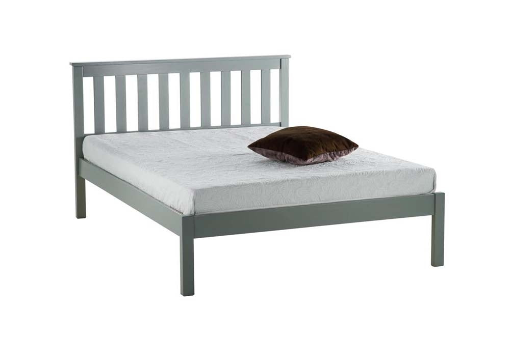 Derby Grey Wooden Double Bed Frame