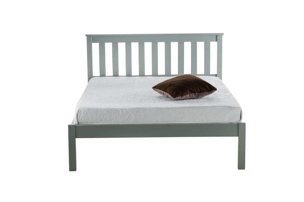 Derby Grey Wooden Double Bed Frame