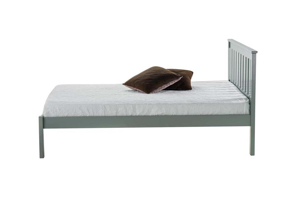 Derby Grey Wooden Double Bed Frame
