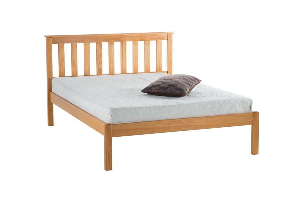 Derby Antique Pine Wooden Double Bed Frame