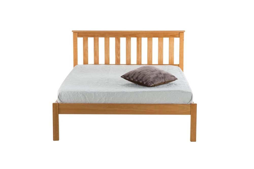 Derby Antique Pine Wooden Double Bed Frame