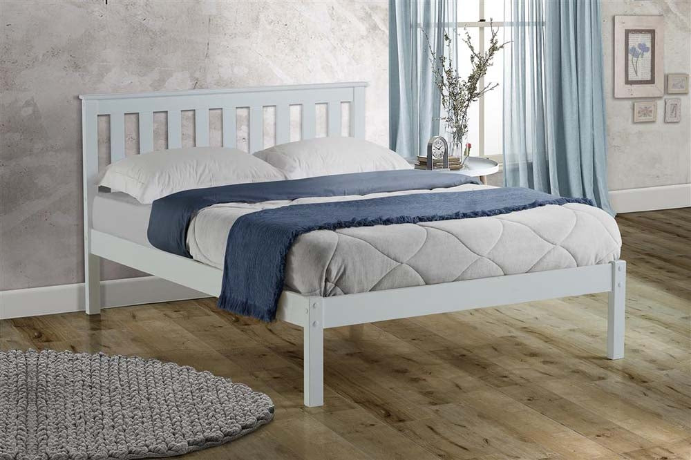 Derby White Wooden Double Bed Frame