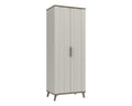 Derby White Grey Grey Oak 2 Door Wardrobe