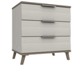 Derby White Grey Grey Oak 3 Drawer Chest
