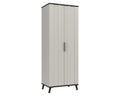 Derby White Grey Truffle Oak 2 Door Wardrobe