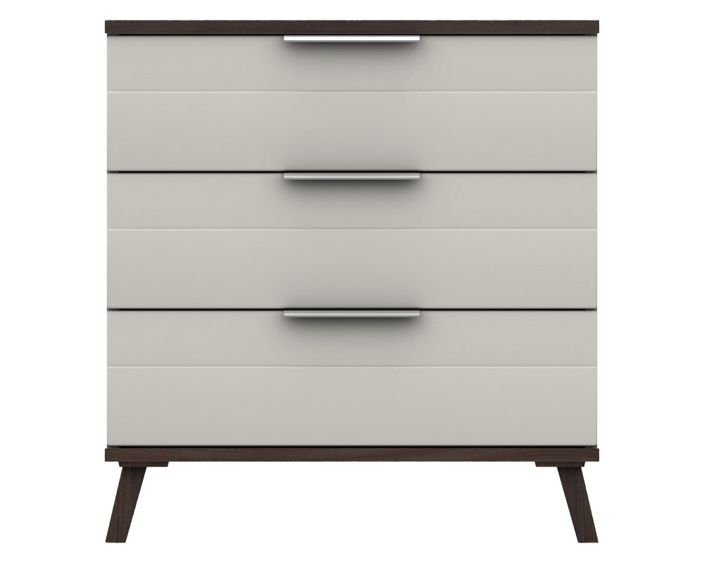 Derby White Grey Truffle Oak 3 Drawer Chest