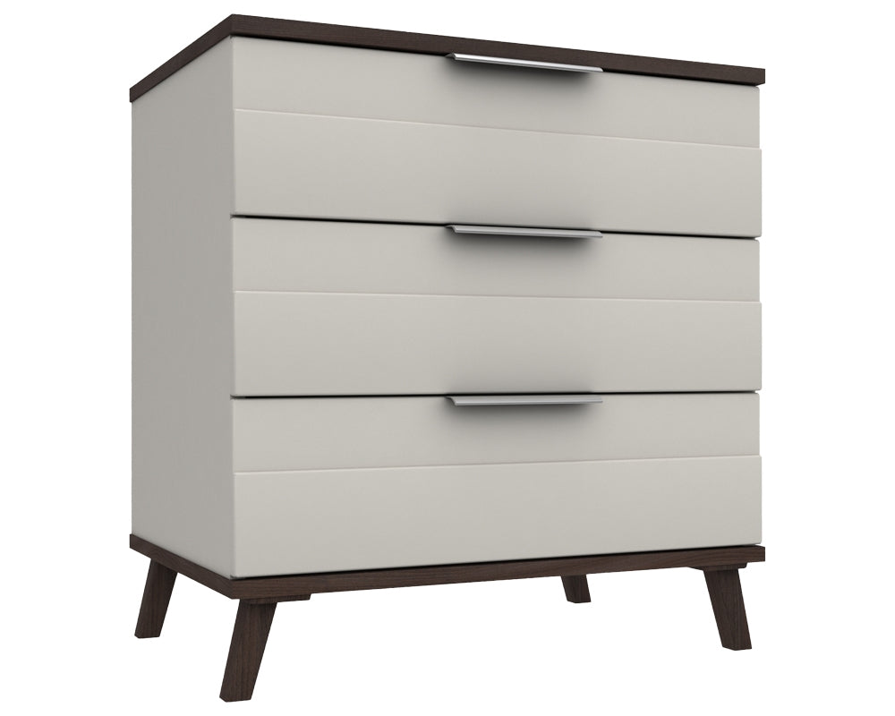 Derby White Grey Truffle Oak 3 Drawer Chest