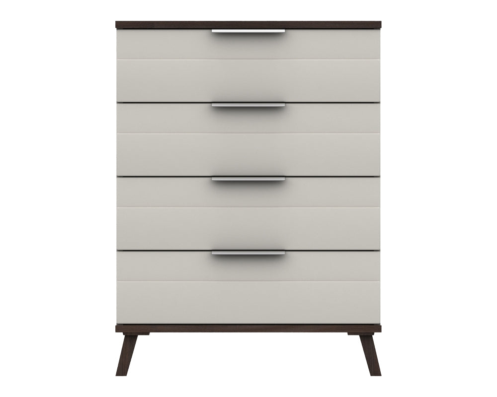 Derby White Grey Truffle Oak 4 Drawer Chest