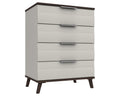 Derby White Grey Truffle Oak 4 Drawer Chest