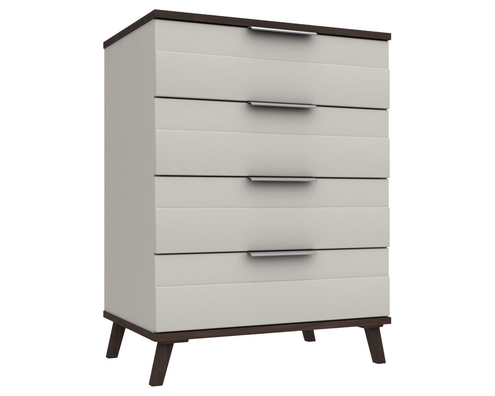 Derby White Grey Truffle Oak 4 Drawer Chest