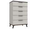 Derby White Grey Truffle Oak 5 Drawer Chest