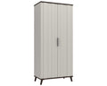 Derby White Grey Truffle Oak Extra Wide Wardrobe
