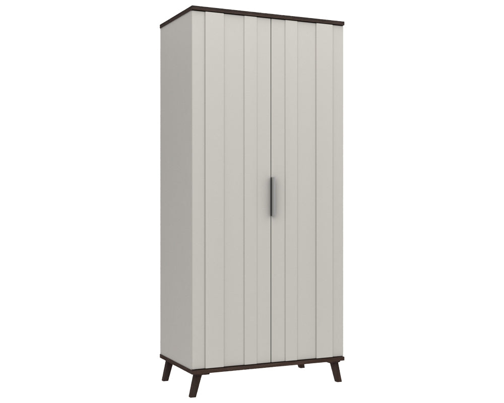 Derby White Grey Truffle Oak Extra Wide Wardrobe